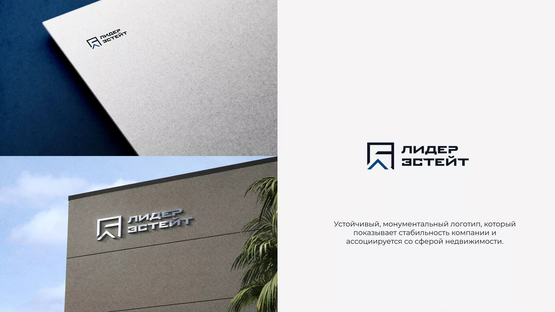 Разработка логотипа агентства недвижимости «Лидер Эстейт» в Лыткарино